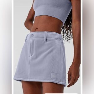 ALO Yoga Women’s Ribbed Velour Baller Mini Skirt
